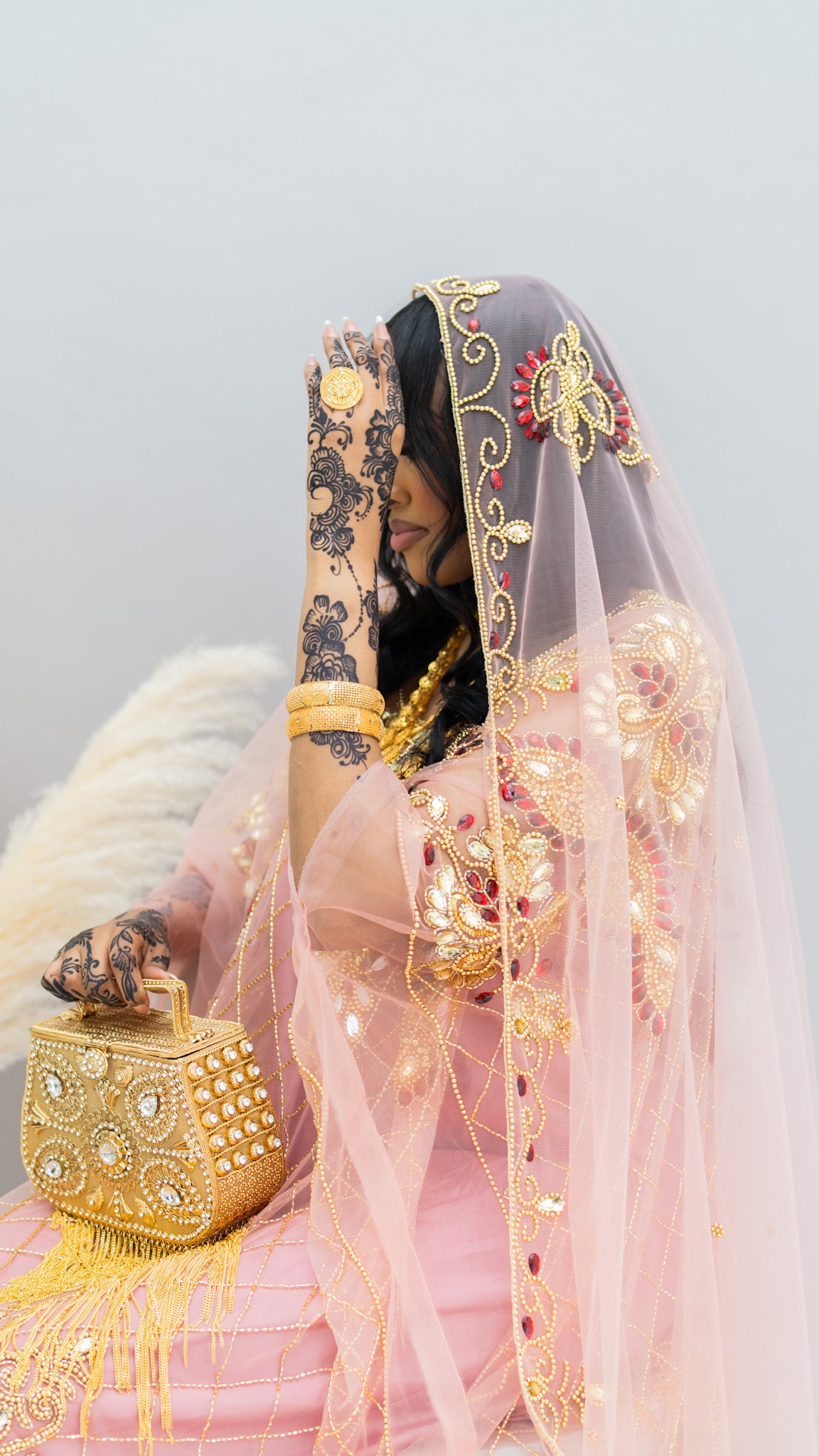PRE - ORDER Nadira Bridal Lace Dirac -  Pink
