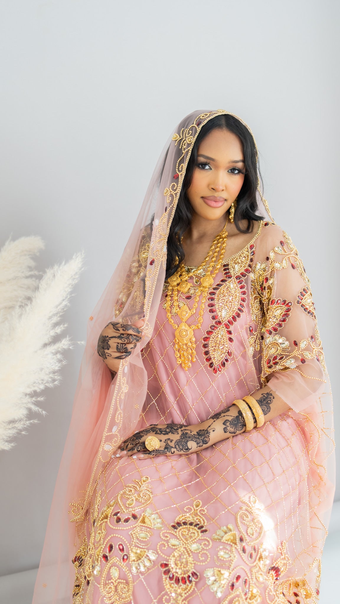PRE - ORDER Nadira Bridal Lace Dirac -  Pink