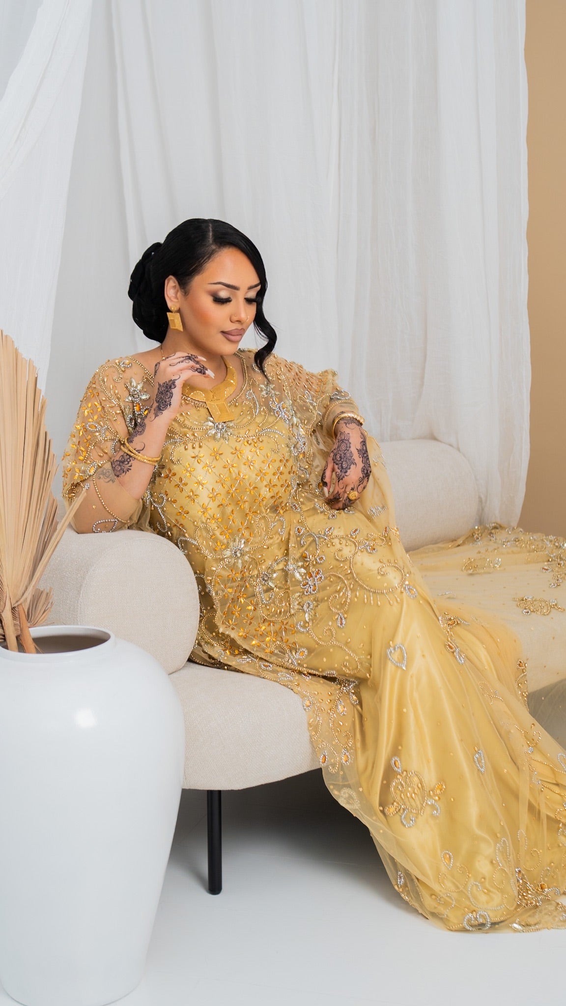 PRE - ORDER Dahab & Xariir Bridal Lace Dirac -  Gold